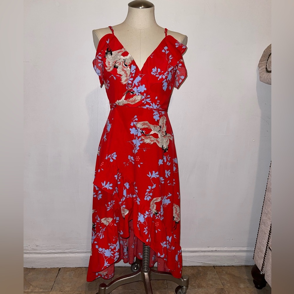 Wrap high and low dress